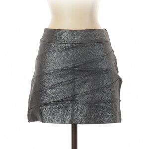 Express Silver Sparkle Mini Skirt
